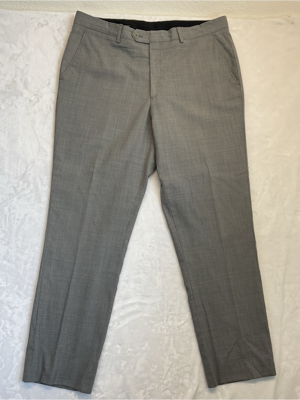 Zanetti Super 120 gray 100% wool dress pants Men's Classic Gray Dress Pants